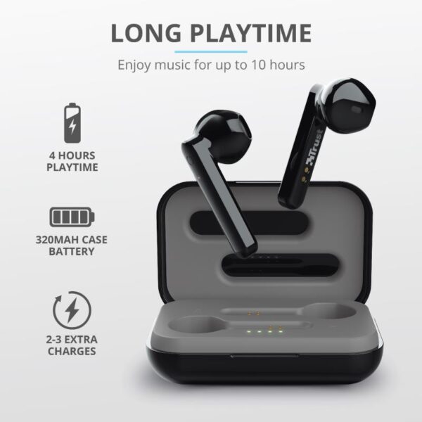 AURICULARES TRUST PRIMO TOUCH EARPHONES BLUETOOTH WIRELESS BLACK