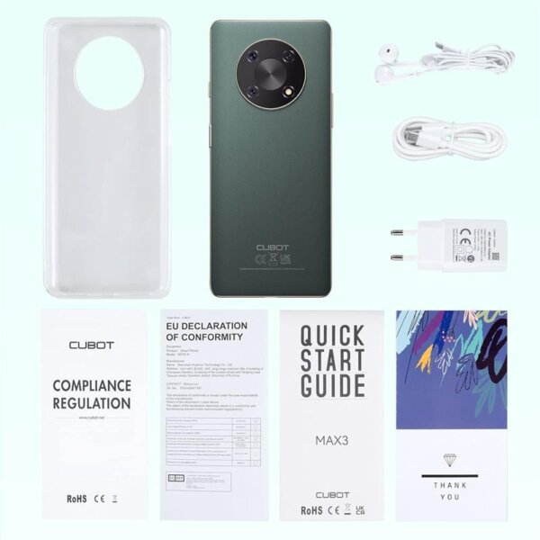 Smartphone Cubot Max 3 6.95 Hd+ 4gb/64gb/nfc/4g 48mpx 5000mah Green