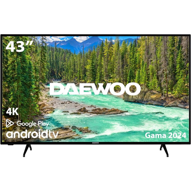 TELEVISOR LED DAEWOO 43 4K UHD USB SMART TV ANDROID WIFI BLUETOOTH DOLBY
